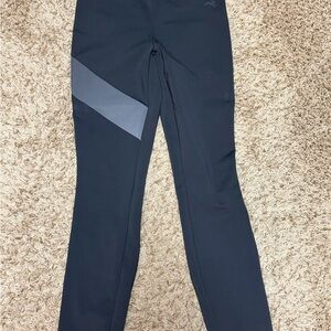 Tracksmith NDO Black Pants with Gray Diagonal Stripe